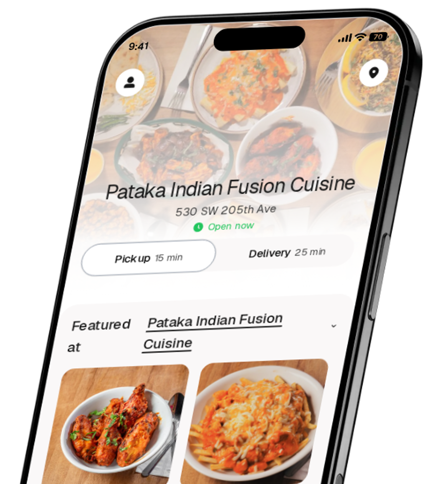 Pataka Indian Fusion Cuisine app preview
